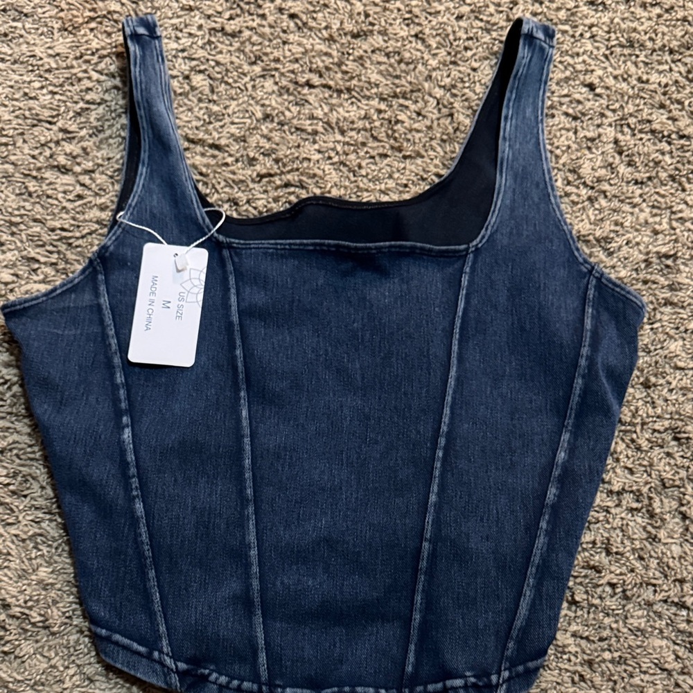 Denim Sleeveless Top